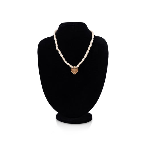 Tulasi Mala With Leaf Design Locket - 10 Inches | Tulsi Kanthi Mala/ Thulsi Mala For Japa And Spiritual Wear - Tulsi Mala, Pendant, Bracelet