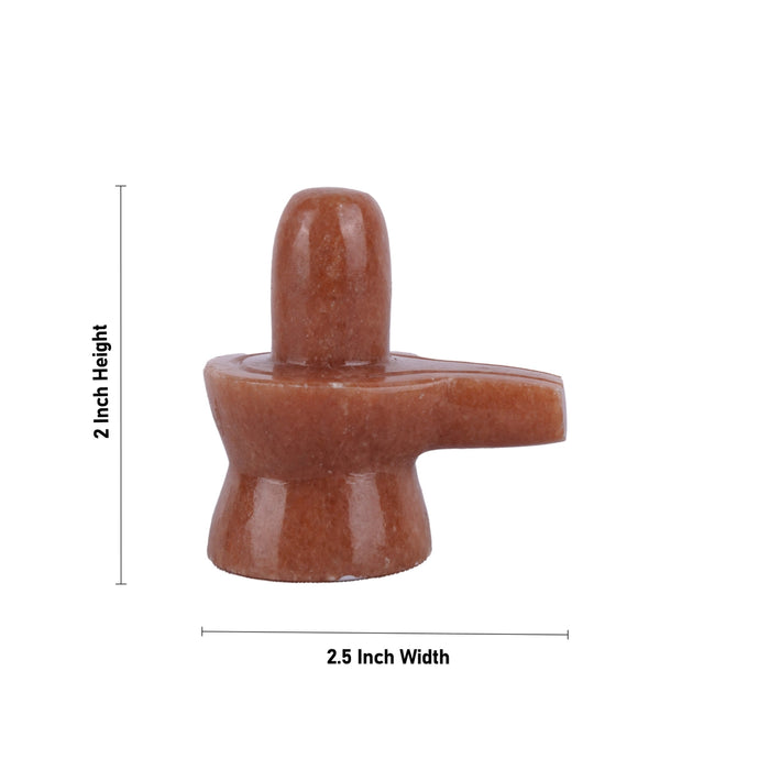 Shiv Ling Murti - 2 x 2.5 Inches | Opal Shiva Lingam Statue/ Shiv Ling Statue for Pooja - Sphatik & Semi Precious Stone Murties