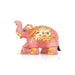 Trunk Up Elephant Statue - 2.5 x 2.75 Inches | Rose Quartz Stone Elephant Idol/ Elephant Sculpture for Home - Table Stand Accessories