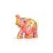 Trunk Up Elephant Statue - 2.5 x 2.75 Inches | Rose Quartz Stone Elephant Idol/ Elephant Sculpture for Home - Table Stand Accessories