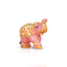 Trunk Up Elephant Statue - 2.5 x 2.75 Inches | Rose Quartz Stone Elephant Idol/ Elephant Sculpture for Home - Table Stand Accessories