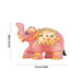 Trunk Up Elephant Statue - 2.5 x 2.75 Inches | Rose Quartz Stone Elephant Idol/ Elephant Sculpture for Home - Table Stand Accessories