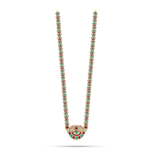 Deity Haram - 92 Inches | Multicolour Stone Haram / Artificial Jewelry For Goddess & Traditional Wear - Head & Face Accessories