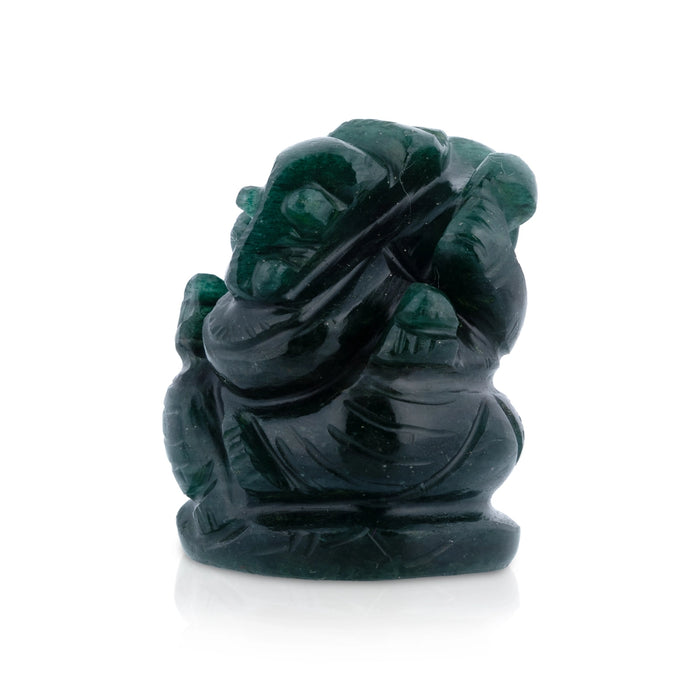 Jade Ganesha Murti - 2 x 2.25 Inches | Ganapathi Idol / Vinayagar Statue for Worship