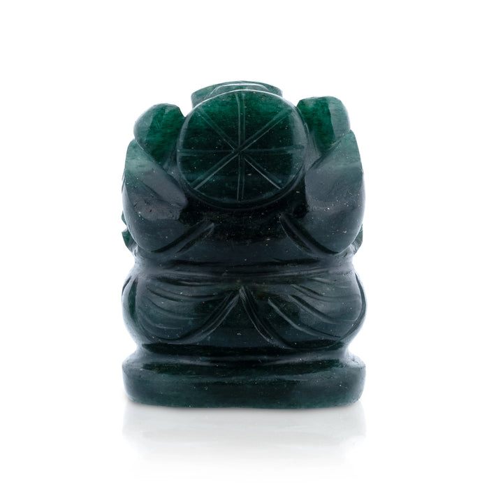 Jade Ganesha Murti - 2 x 2.25 Inches | Ganapathi Idol / Vinayagar Statue for Worship