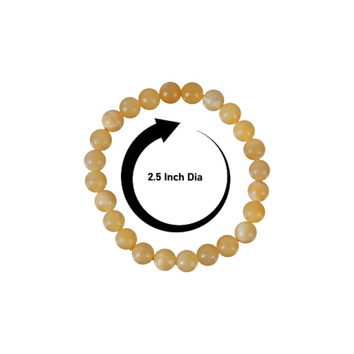 Calcite Bracelet - 2.5 Inches | Calcite Crystal Bracelet/ Calcite Stone Hand Band For Positive Energy - Bracelet