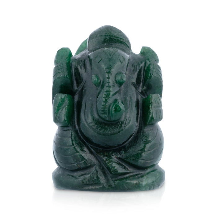 Zade Ganesha Murti - 2.5 x 1.5 Inches | Zade Idol/ Ganpati Murti/ Vinayagar Statue For Home & Pooja Room