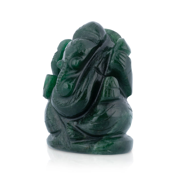 Zade Ganesha Murti - 2.5 x 1.5 Inches | Zade Idol/ Ganpati Murti/ Vinayagar Statue For Home & Pooja Room