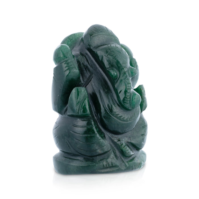 Zade Ganesha Murti - 2.5 x 1.5 Inches | Zade Idol/ Ganpati Murti/ Vinayagar Statue For Home & Pooja Room