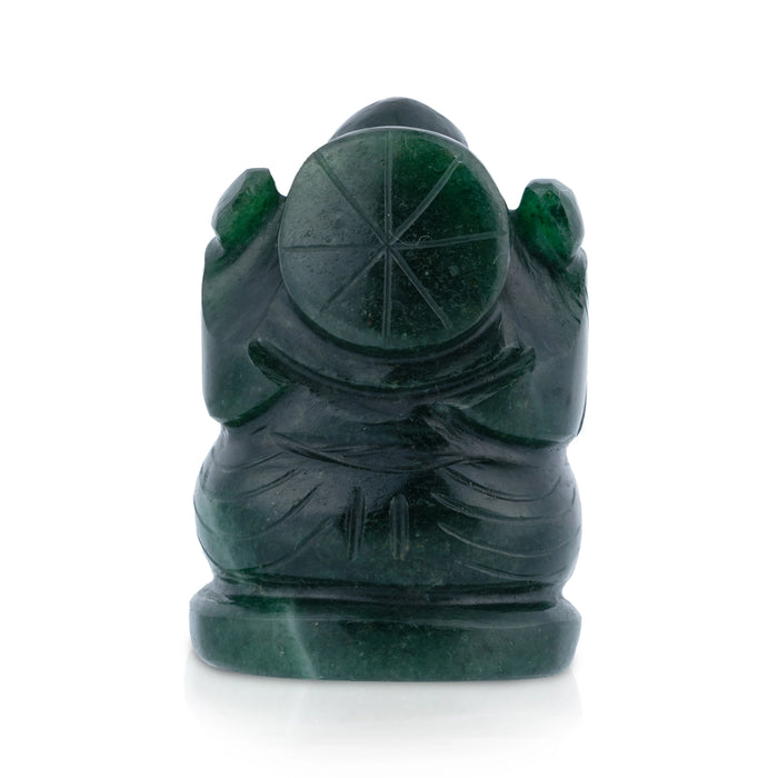Zade Ganesha Murti - 2.5 x 1.5 Inches | Zade Idol/ Ganpati Murti/ Vinayagar Statue For Home & Pooja Room