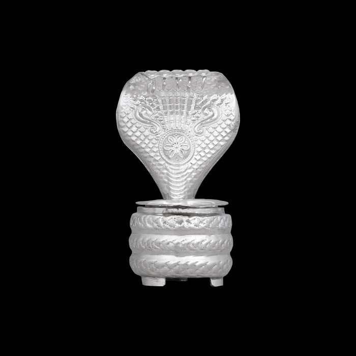 Sheshnag Design Sinhasan - 4 x 2.25 Inches | Silver Peedam/ Pooja Aasan/ Simhasanam for Deity - Pooja Aasan & Bajot & Pooja Mat