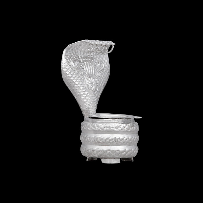 Sheshnag Design Sinhasan - 4 x 2.25 Inches | Silver Peedam/ Pooja Aasan/ Simhasanam for Deity - Pooja Aasan & Bajot & Pooja Mat