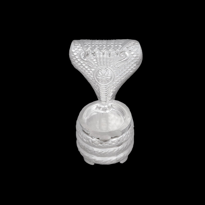 Sheshnag Design Sinhasan - 4 x 2.25 Inches | Silver Peedam/ Pooja Aasan/ Simhasanam for Deity - Pooja Aasan & Bajot & Pooja Mat