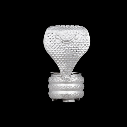 Sheshnag Design Sinhasan - 4 x 2.25 Inches | Silver Peedam/ Pooja Aasan/ Simhasanam for Deity - Pooja Aasan & Bajot & Pooja Mat