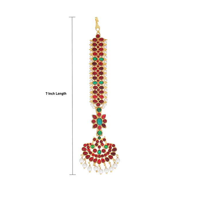 Kemp Nethi Chutti - 7 Inches | Mangtika/ Kemp Stone Jewellery for Women