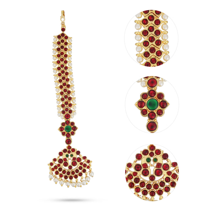 Kemp Nethi Chutti - 7 Inches | Kemp Stone Jewellery/ Mangtika for Women