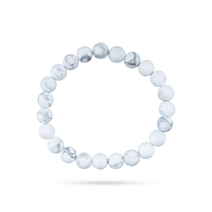 White Howlite Bracelet - 2.5 Inches | Howlite Crystal Bracelet/ Howlite Stone Bracelet for Control Emotions - Bracelet