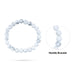White Howlite Bracelet - 2.5 Inches | Howlite Crystal Bracelet/ Howlite Stone Bracelet for Control Emotions - Bracelet