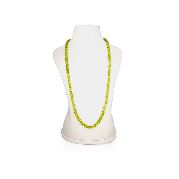 Peridot Mala - 16 Inches | Peridot Mala Beads/ Meditation Mala for Men & Women