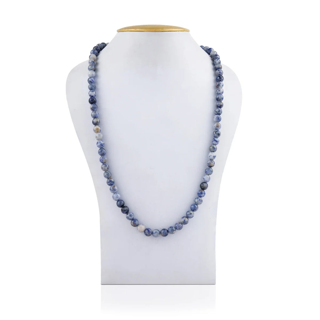 Sodalite Mala - 16 Inches | Stone Mala/ Japa Mala for Meditation