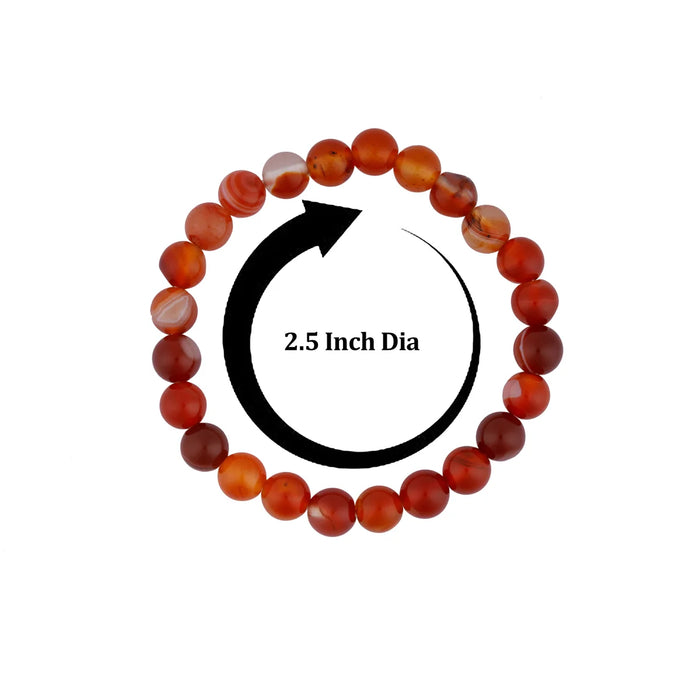 Sulemani hakik Bracelet - 2.5 Inches | Red Hakik Bracelet/ Crystal Bracelet for Men & Women