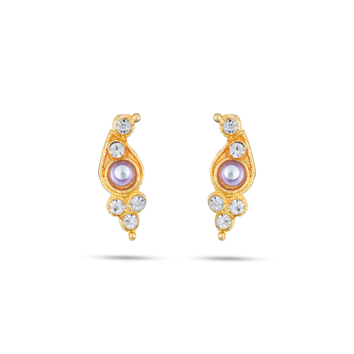 Karnapathakkam Namam Perumal Set - 3 pcs | Stone Earings/ Perumal Namam for Deity - Head & Face Accessories