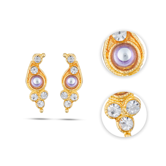 Karnapathakkam Namam Perumal Set - 3 pcs | Stone Earings/ Perumal Namam for Deity - Head & Face Accessories