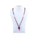 Rudraksha with Moonga Crystal Mala - 13 Inches | Moonga Mala/ Rudraksha Mala for Men & Women - Rudraksha Mala, Pendant, Bracelet