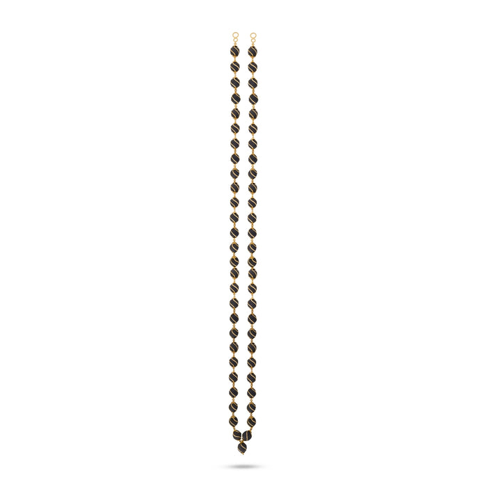 Salagrama Mala - 74 Inches | 54 Beads / Copper Knot / Saligrama Malai / Ebony Mala / Japa Mala - Mala & Pendant