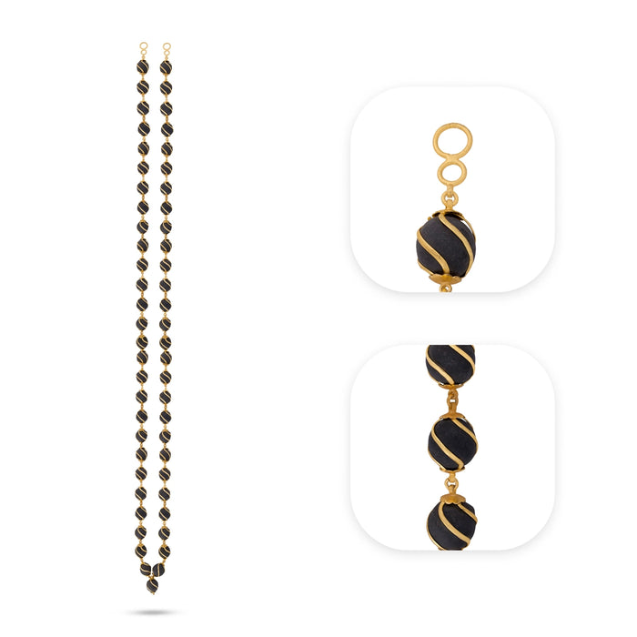 Salagrama Mala - 74 Inches | 54 Beads / Copper Knot / Saligrama Malai / Ebony Mala / Japa Mala - Mala & Pendant