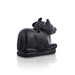Black Agate Nandi Statue - 2 x 2.5 Inches | Nandi Murti/ Nandhi Statue for Pooja - Mala & Pendant