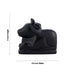 Black Agate Nandi Statue - 2 x 2.5 Inches | Nandi Murti/ Nandhi Statue for Pooja - Mala & Pendant