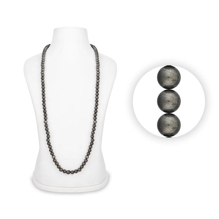 Pyrite Mala - 20 Inches | Pyrite Crystal Mala/ Pyrite Bead Mala for Spiritual Purpose - Mala & Pendant
