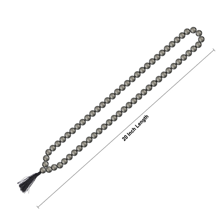 Pyrite Mala - 20 Inches | Pyrite Crystal Mala/ Pyrite Bead Mala for Spiritual Purpose - Mala & Pendant