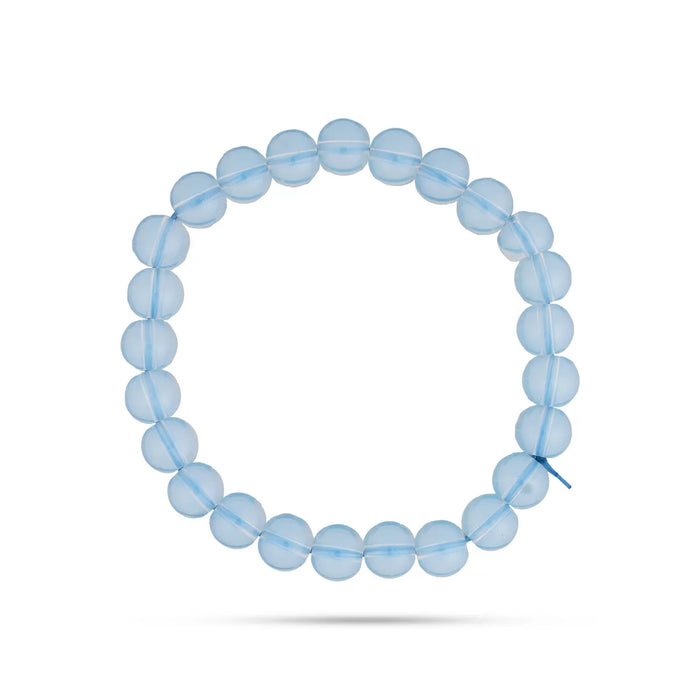 White Opal Bracelet – 2.5 Inches | Elastic Type / Semi Precious Stone Bracelet For Good Luck & Positivity