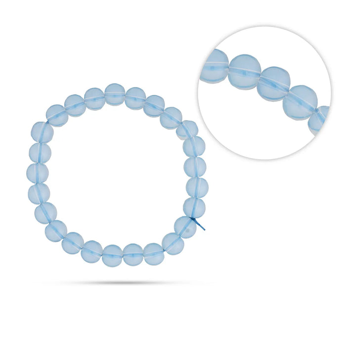 White Opal Bracelet – 2.5 Inches | Elastic Type / Semi Precious Stone Bracelet For Good Luck & Positivity