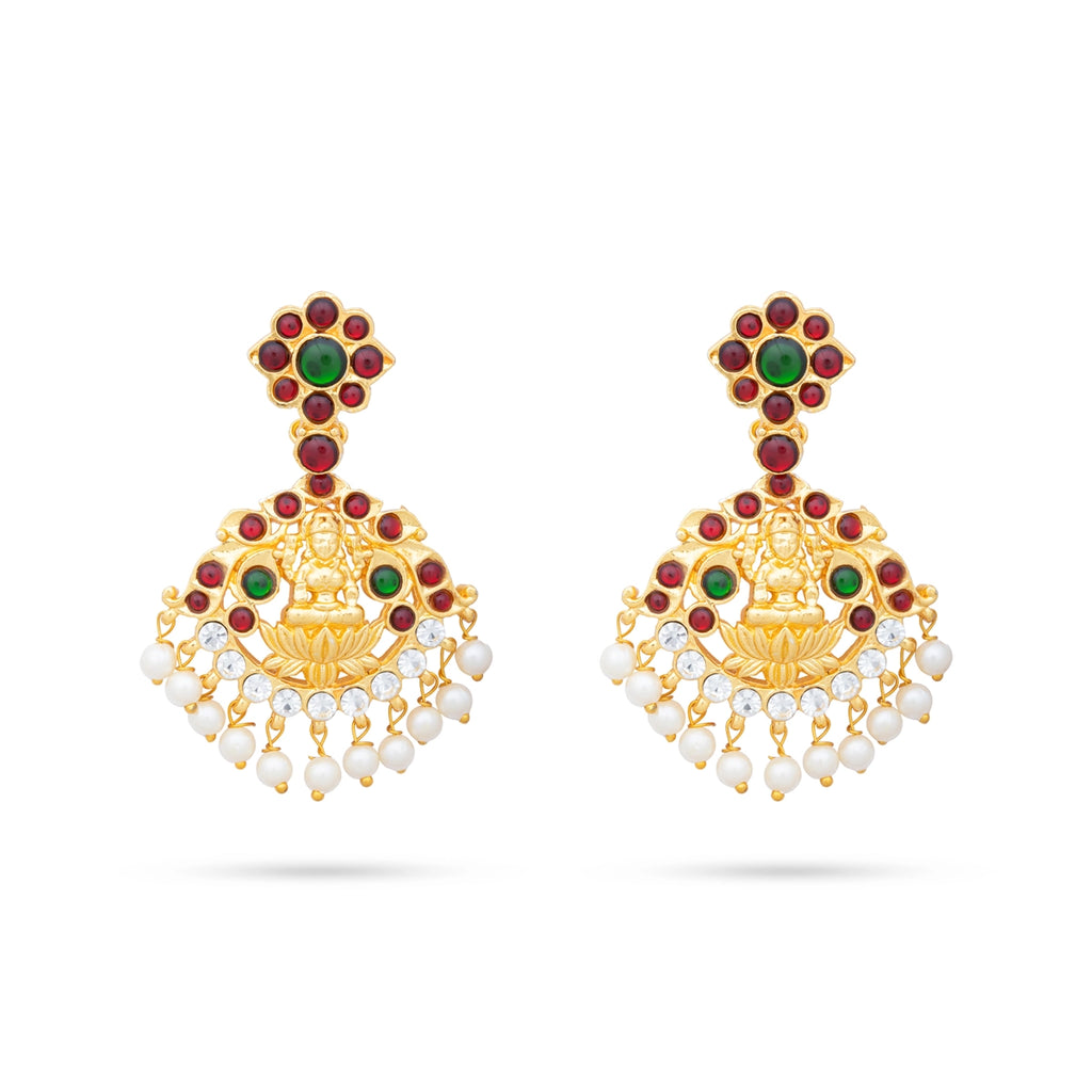 Kemp Earing - 2.5 x 1.5 Inches | Stone Earring/ Beads With Stone Stud for Dance