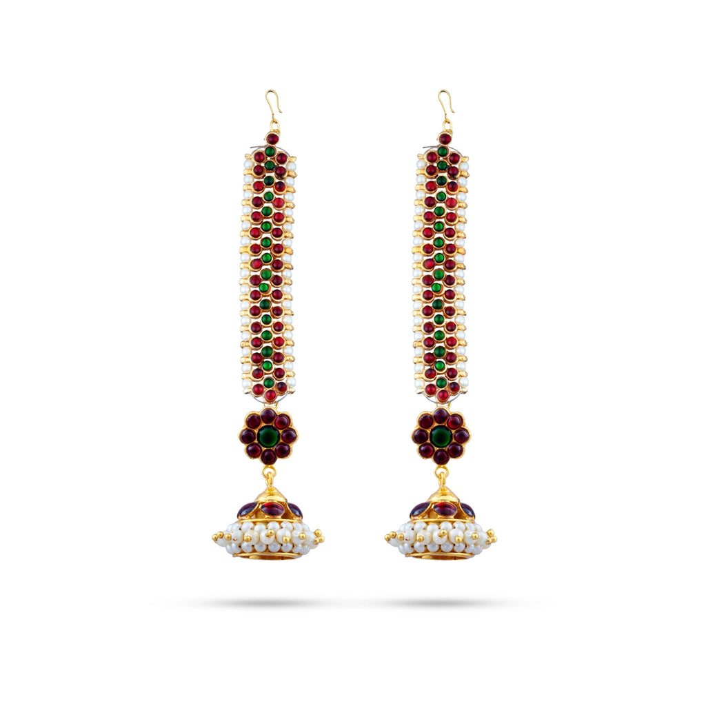 Kemp Jumka With Mattel | Kemp Jumkha/ Kemp Jhumka/ Stone Earring/ Stone Jewellery for Women/ 40 Gms