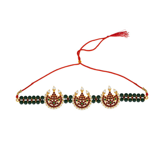 Kemp Moti Necklace | Moti Choker Necklace/ Kemp Jewellery for Dance - Bharatanatyam Jewellery