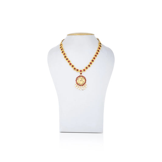 Kemp Stone Necklace - 5.5 Inches | Stone Haram/ Kemp Jewellery for Dance - Bharatanatyam Jewellery