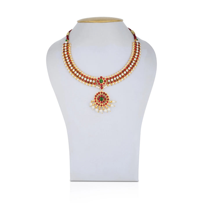 Kemp Stone Necklace - 5 Inches | Multicolour Stone Jewellery/ Kemp Jewellery for Dance