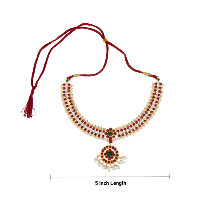 Kemp Stone Necklace - 5 Inches | Multicolour Stone Jewellery/ Kemp Jewellery for Dance