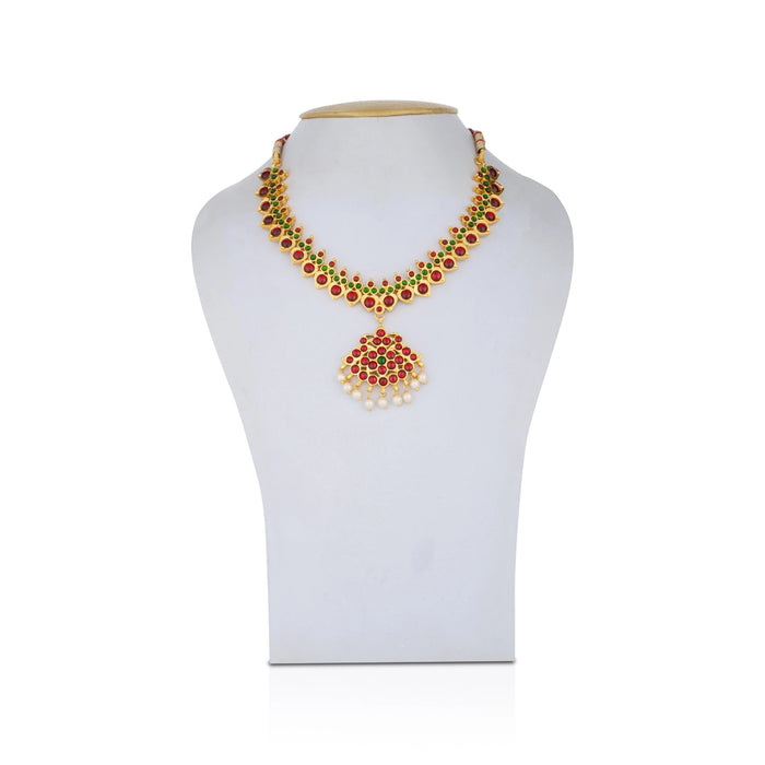 Kemp Stone Necklace - 5 Inches | Multicolour Stone Jewellery/ Kemp Jewellery for Dance