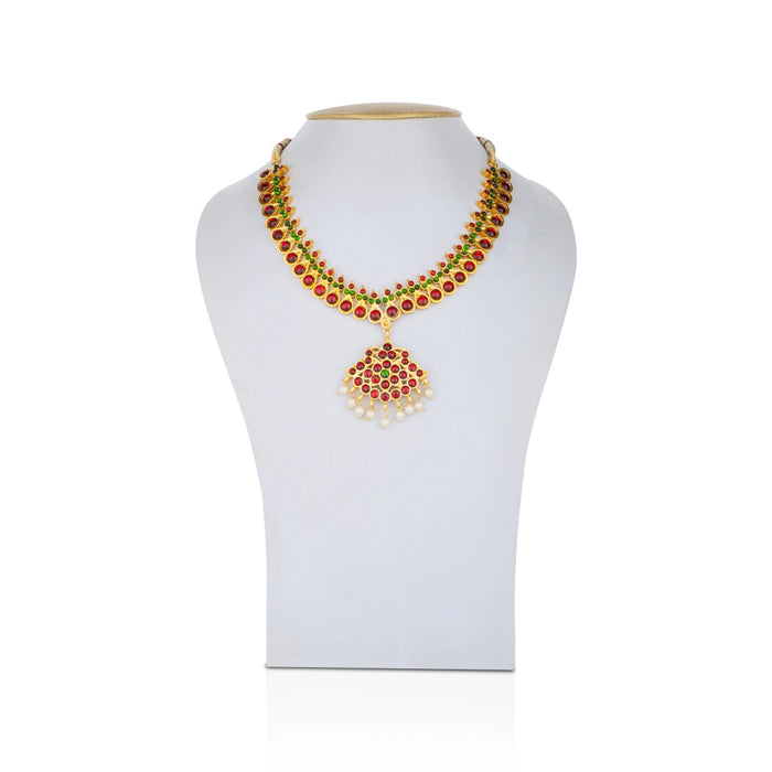 Kemp Stone Necklace - 5 Inches | Multicolour Stone Jewellery/ Kemp Jewellery for Dance