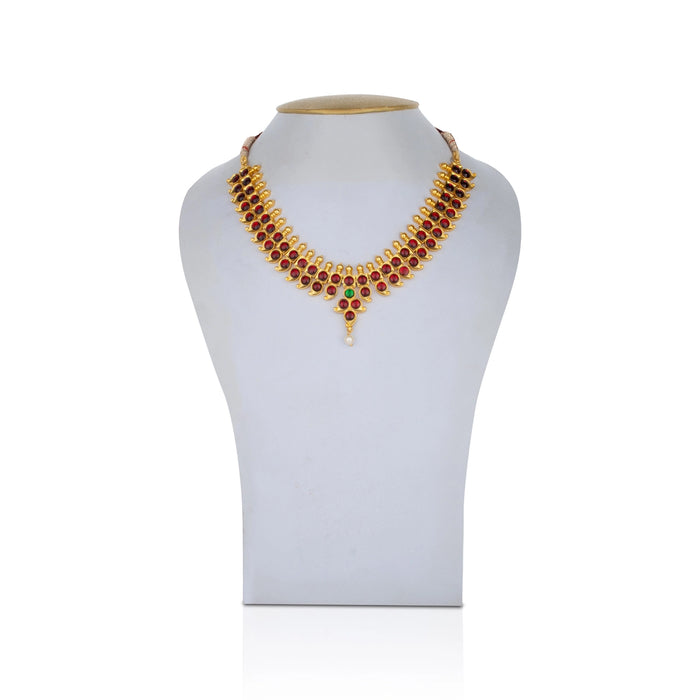 Kemp Stone Necklace - 5 Inches | Multicolour Stone Jewellery/ Kemp Jewellery for Dance