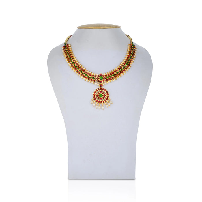 Kemp Stone Necklace - 5 Inches | Multicolour Stone Jewellery/ Kemp Jewellery for Dance