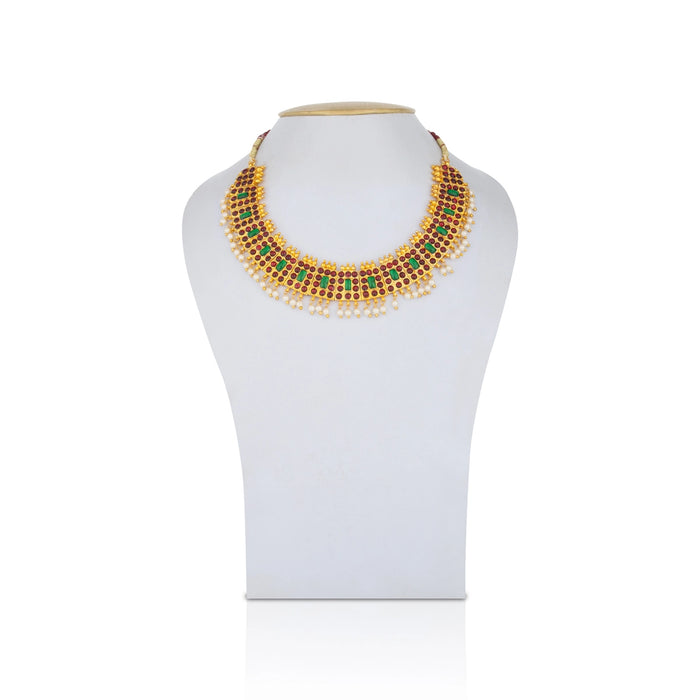 Kemp Stone Necklace - 4.5 Inches | Multicolour Stone Jewellery/ Kemp Jewellery for Dance