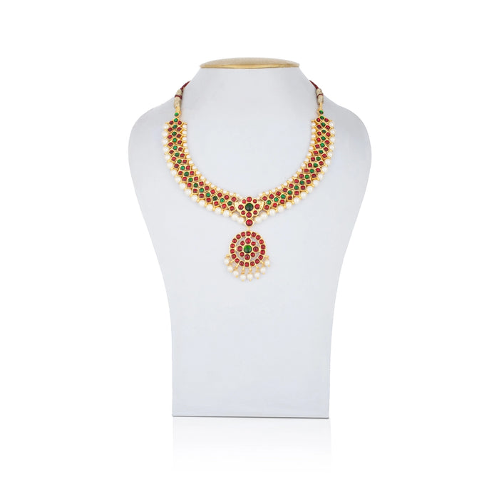 Kemp Stone Necklace - 4.5 Inches | Multicolour Stone Jewellery/ Kemp Jewellery for Dance