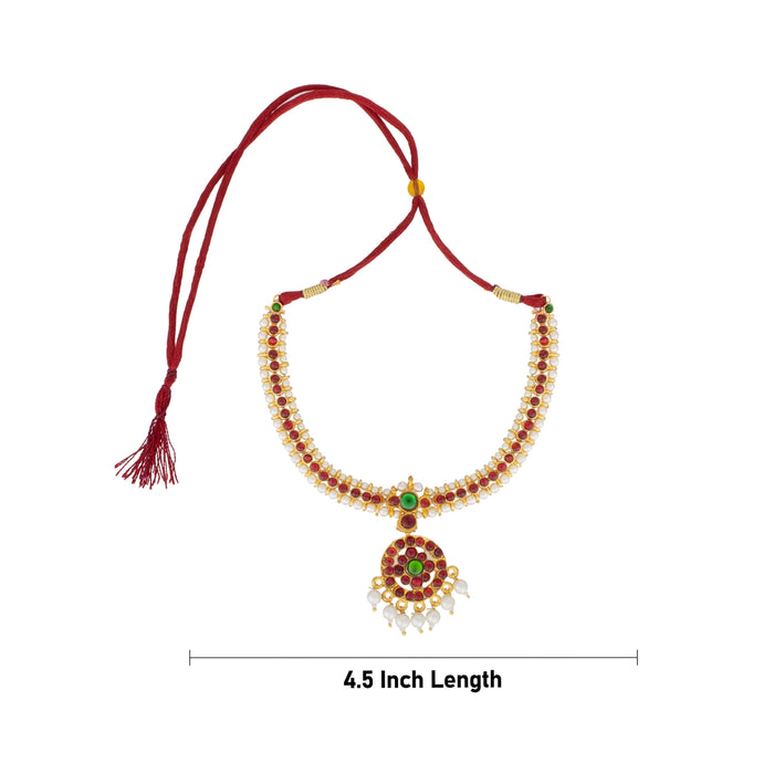 Kemp Stone Necklace - 4.5 Inches | Multicolour Stone Jewellery/ Kemp Jewellery for Dance