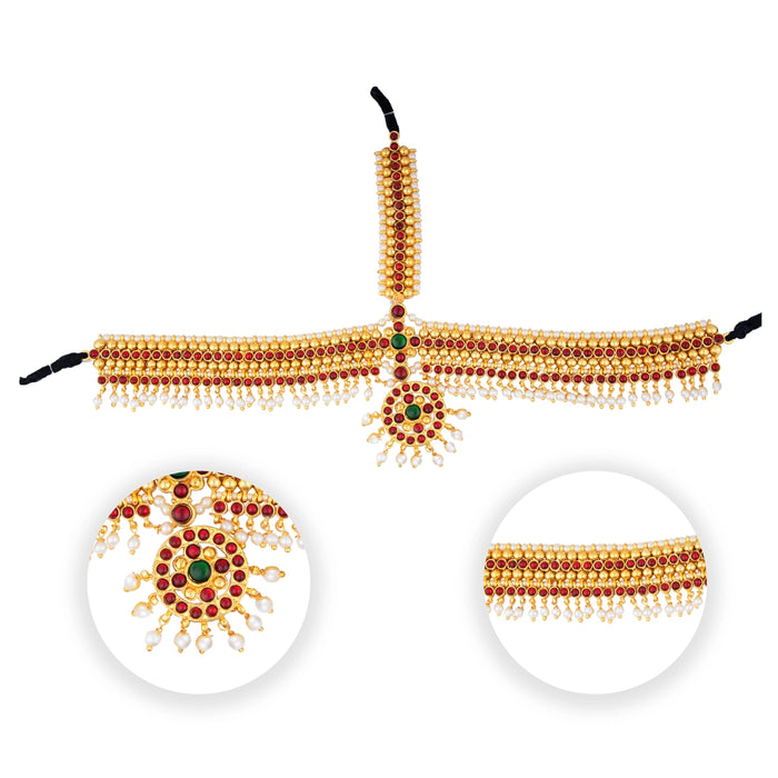 Kemp Head Set | Kemp Jewellery/ Multi Colour Stone Jewellery/ Hair Jewelry for Bharatanatyam